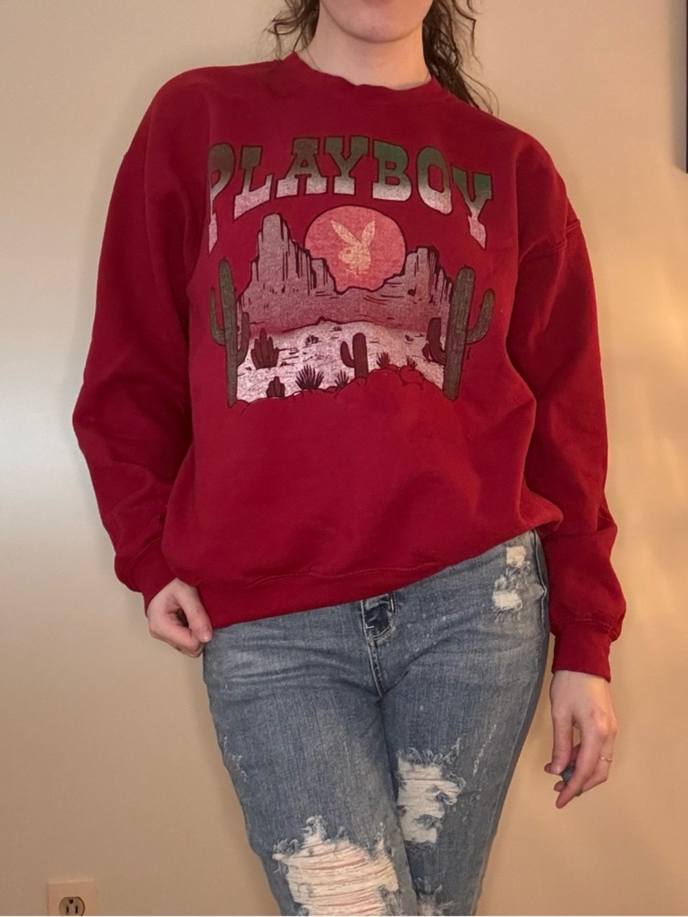 PLAYBOY Red Desert Graphic Pullover